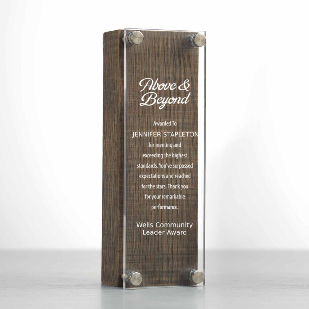 View larger image of Rustic Praise Wood and Acrylic Trophy Tower